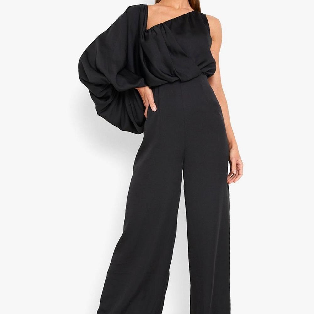 Satin Balloon sleeve jumpsuit